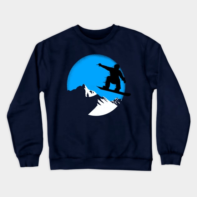 Snowboarding Crewneck Sweatshirt by Jirka Svetlik